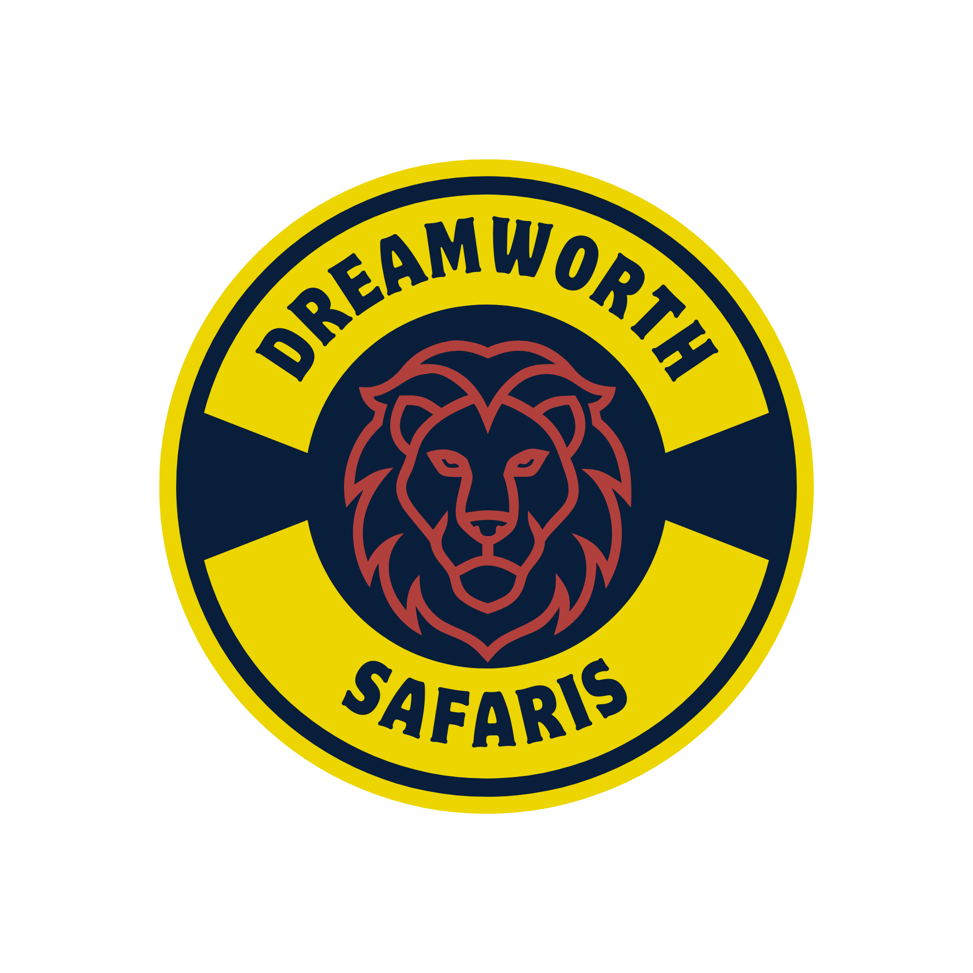 Logo featuring lion and text